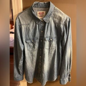 Large Mossimo Supply Co. Blue Denim Button-Up